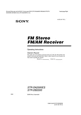 Sony STR-DA2000ES Betriebsanweisung