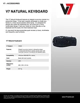 V7 Natural Keyboard KN0B1-6E4 Merkblatt