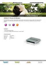 Conceptronic ADSL2+ Router & Modem C03-014 Prospecto