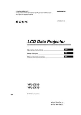 Sony VPL-CS10 Справочник Пользователя
