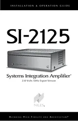 Niles Audio SI-2125 Manual De Usuario