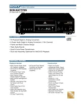 Sony SCD-XA777ES Specification Guide