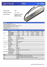 Dehner Elektronik LED driver LED-12V12W-IP67 LED-12V12W-IP67 Datenbogen