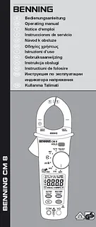Benning CM 8 Digital-Multimeter, DMM, 6000 counts 044064 Manual De Usuario