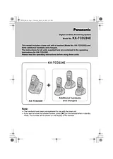 Panasonic kx-tcd224e 작동 가이드