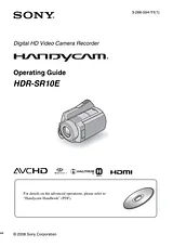Sony HDR-SR10E Manuel D’Utilisation