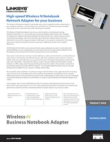 Linksys Wireless-N Business Notebook Adapter WPC4400N-UK Dépliant