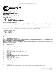 Costar 12SIR User Manual