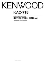 Kenwood KAC-718 Manual Do Utilizador