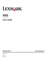 Lexmark X925de Betriebsanweisung
