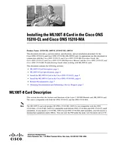 Cisco Cisco ONS 15310-CL SONET Multiservice Platform Guía De Instalación