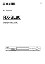 Yamaha RX-SL80 사용자 매뉴얼