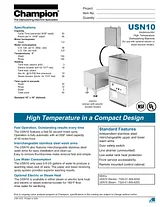 Champion usn-10 Specification Guide