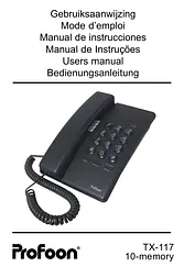 Profoon Telecommunicatie tx-117 Manual Do Utilizador