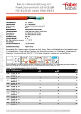 Faber Kabel 100418, Alarm Cable, , Orange Sheath 100418 数据表
