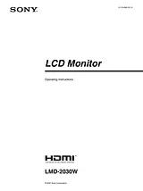 Sony LMD-2030W Справочник Пользователя