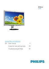 Philips AMVA LCD monitor, LED backlight 271P4QPJEB 271P4QPJEB/00 用户手册