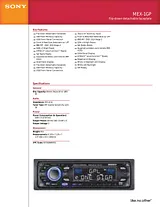 Sony MEX-1GP Specification Guide