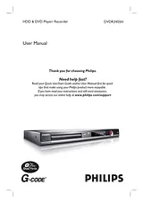 Philips DVDR3455H Manuale Utente