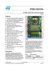 STMicroelectronics Evaluation board for STM8L151/152 line - with STM8L152M8 MCU STM8L1528-EVAL STM8L1528-EVAL データシート