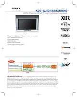 Sony KDE-55XBR950 Specification Guide