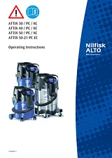 Nilfisk Alto ATTIX 30-2H PC Wet and Dry Vacuum Cleaner 30l 107400406 데이터 시트