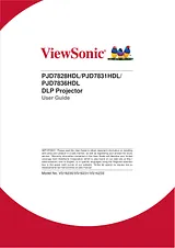 Viewsonic PJD7828HDL Справочник Пользователя