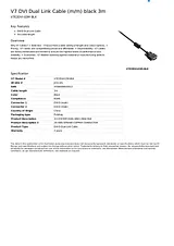 V7 DVI Dual Link Cable (m/m) black 3m V7E2DVI-03M-BLK Prospecto