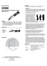 Extech RF40 Hand-held Refactometer RF40 Leaflet