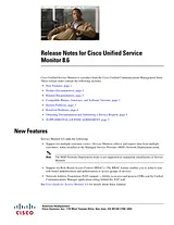 Cisco Cisco Unified Service Monitor 8.6 發佈版本通知