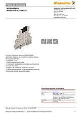 Weidmueller OPTOCOUPLER MOZ 24VDC / 24VDC 2A 8607370000 Техническая Спецификация