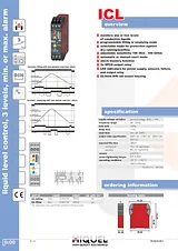 Hiquel in-case Level control of conductive liquids ICL 230Vac ICL 230Vac Hoja De Datos