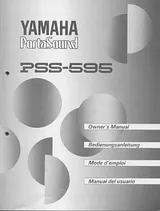 Yamaha PSS-595 Betriebsanweisung