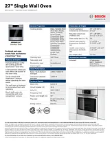 Bosch HBN8451UC Product Datasheet