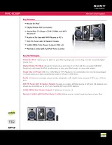 Sony MHC-EC68PI Guide De Spécification