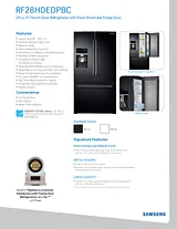 Samsung RF28HDEDPWW/AA Specification Sheet
