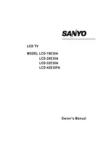 Sanyo lcd-19e30a Benutzerhandbuch