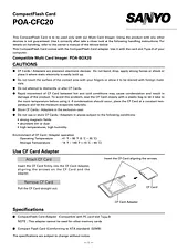 Sanyo POA-CFC20 Manual De Usuario