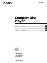 Sony CDP-XB930E Справочник Пользователя