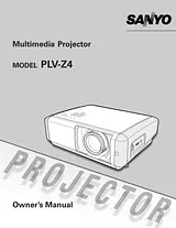 Sanyo PLV-Z4 Owner's Manual