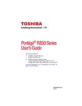 Toshiba R830-S8310 User Guide