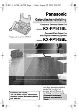 Panasonic KXFP145BL 지침 매뉴얼