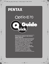 Pentax Optio E70 Quick Setup Guide