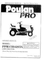 Poulan PPR17H42STA Benutzerhandbuch