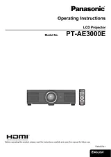 Panasonic PT-AE3000E ユーザーズマニュアル