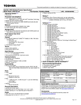 Toshiba U945-S4140 PSU6SU-029008 User Manual