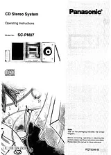 Panasonic SC-PM07 Справочник Пользователя