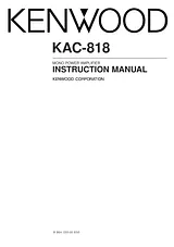 Kenwood KAC-818 ユーザーズマニュアル