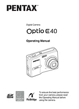 Pentax Optio E 40 E 40 User Manual