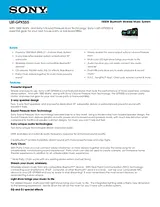 Sony LBT-GPX555 Specification Sheet